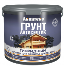 Грунт-антисептик гибридный для древесины Акватекс бесцветный 2,7 л