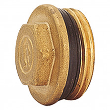 Пробка Giacomini R592DY005 1 дюйм для коллектора R592D латунная