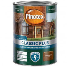 Пропитка-антисептик для древесины Pinotex Classic Plus 3 в 1 Тиковое дерево 0,9 л