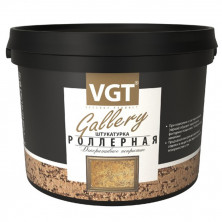 Штукатурка декоративная роллерная VGT Gallery с эффектом короеда крупнозернистая 18 кг