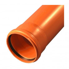 Труба PP-B с раструбом коричневая Дн 160х4,9 б/нап SN4 L=1,0м в/к VALFEX 301600100