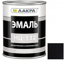 Эмаль Лакра НЦ-132 глянцевая черная 0,7 кг