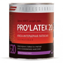 Краска латексная Parade Professional E20 Pro Latex20 интерьерная полуматовая основа С 0,9 л