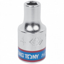 Головка торцевая стандартная King Tony 233504M шестигранная 1/4 дюйма 4 мм
