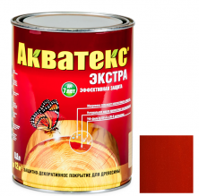 Покрытие алкидное защитно-декоративное для древесины Акватекс Экстра полуглянцевое Красное дерево 0,8 л