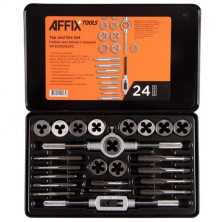 Набор метчиков и плашек Affix AF35100024C SK-5 M5-M12 24 предмета