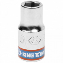 Головка торцевая стандартная King Tony 233506M шестигранная 1/4 дюйма 6 мм
