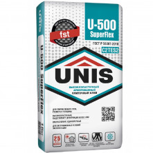 Клей плиточный Unis U-500 Super Flex 15 кг