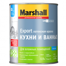 Краска для кухни и ванной Marshall Export база BW матовая 0,9 л