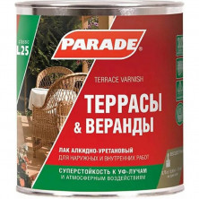 Лак алкидно-уретановый Parade Classic L25 Террасы & Веранды полуматовый 0,75 л