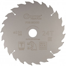Диск пильный по дереву Cutop Profi Plus 75-25024Т 250х1,8/2,6х32/30/25,4/20 мм 24 зуба