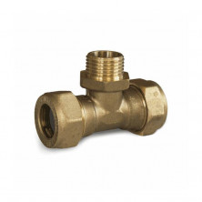 Тройник латунь EasyFix IWS Ду 15х1/2"х15 обжим/НР для нержавеющих труб STAHLMANN (Neptun)