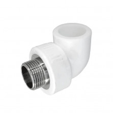 Угольник PP-R комбинированный белый НР Дн 20х1/2" RTP (РосТурПласт) 10799