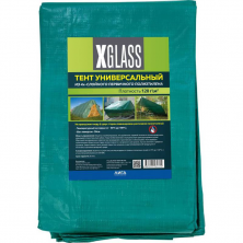 Тент универсальный X-Glass 330009 зеленый с люверсами 4х5 м 120 г/м2