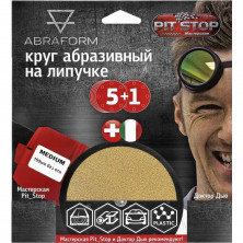 Круг шлифовальный Abraform Мастерская Pit Stop и Доктор Дью Medium AF-DR-MEDIUM-150-0 150-0 6 штук