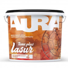 Состав декоративный Aura Dekor Lasur Time Plus прозрачный 1 кг