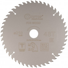 Диск пильный по дереву Cutop Profi Plus 75-25048Т 250х1,8/2,6х32/30/25,4/20 мм 48 зубьев