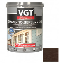 Эмаль по дереву VGT Профи темно-коричневая 1 кг