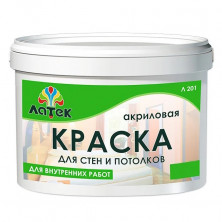 Краска акриловая для стен и потолков Латек LAP003 Л201 7 кг