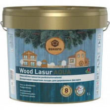 Лазурь декоративно-защитная для деревянных фасадов Eskaro Wood Lasur Aqua База EC 5 л