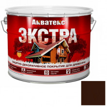 Покрытие алкидное защитно-декоративное для древесины Акватекс Экстра полуглянцевое Орех 9 л