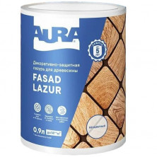Лазурь декоративно-защитная для древесины Aura Fasad Lazur бесцветная 0,9 л