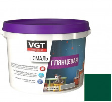 Эмаль универсальная VGT глянцевая Ral 6005 зеленая 10 кг