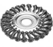 Щетка дисковая для УШМ Stayer 35120-100  100х22 мм жгутированная стальная