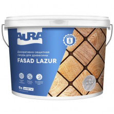 Лазурь декоративно-защитная для древесины Aura Fasad Lazur бесцветная 9 л