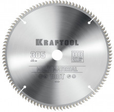 Диск пильный по алюминию Kraftool Multi Material 36953-305-30 100Т 305х30 мм