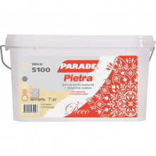Покрытие декоративное с эффектом камня Parade Deco Pietra Янтарь S100 7 кг
