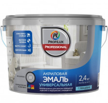 Эмаль акриловая универсальная Profilux Professional база 3 глянцевая прозрачная 2,4 кг