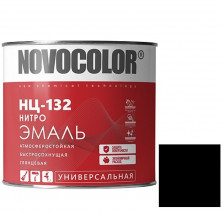 Эмаль Novocolor НЦ-132 глянцевая черная 1,7 кг