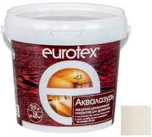 Лак-антисептик акриловый Eurotex Аквалазурь белый 0,9 кг
