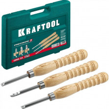 Набор резцов по дереву Kraftool Precision-3 18369 3 предмета
