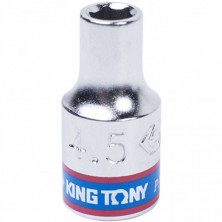 Головка торцевая стандартная King Tony 233545M шестигранная 1/4 дюйма 4,5 мм