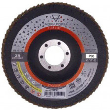 Круг лепестковый Abraform AF-FLAP-CN-125-P36-ZR100 угловой цирконат 100% P-36 125/22 мм