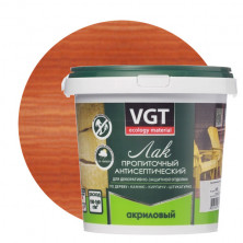Лак пропиточный с антисептиком VGT махагон 0,9 кг