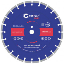 Диск отрезной по бетону Cutop Profi 73-419 350x3,2x10x25,4 мм