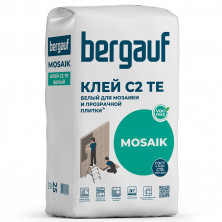 Клей для мозаики и плитки Bergauf Mosaik белый 25 кг