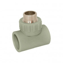 Тройник PP-R комбинированный серый НР Дн 32х3/4" VALFEX 10128132Г