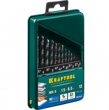 Набор сверл по металлу Kraftool 29651-H13 HSS-G 1,5-6,5 мм 13 штук