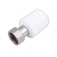 Муфта PP-R комбинированная белая с накидной гайкой Дн 20х3/4" VALFEX 10139120