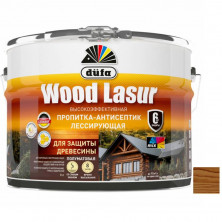 Пропитка лессирующая для защиты древесины Dufa Wood Lazur орех 9 л