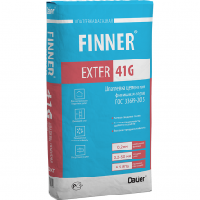 Шпатлевка цементная финишная Dauer Finner Exter 41 G серая 20 кг