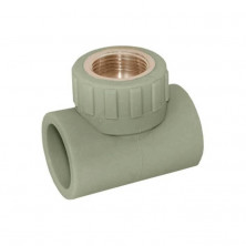 Тройник PP-R комбинированный серый ВР Дн 25х3/4" RTP (РосТурПласт) 10988