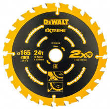 Диск пильный по дереву Dewalt Extreme DT10300-QZ 24Т 165 мм