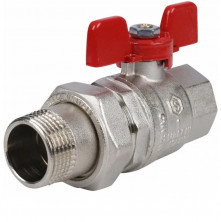 Кран шаровой Giacomini R259D R259X004 латунный стандартнопроходной ВР/американка Ду 15х20 мм Ру42 ручка бабочка