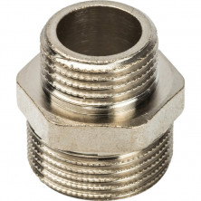 Ниппель переходной Stout SFT-0004-003412 3/4х1/2 дюйма никелированный с наружной резьбой