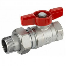 Кран шаровой Giacomini R259D R259X005 латунный стандартнопроходной ВР/американка Ду 20 Ру42 ручка бабочка